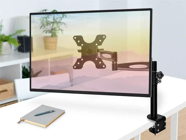 Alt view image 18 of 18 - Monoprice 3-Way Adjustable Tilting Desk Mount Bracket - Black For 13 - 30 Inch Monitors | Up to 33 Pounds
