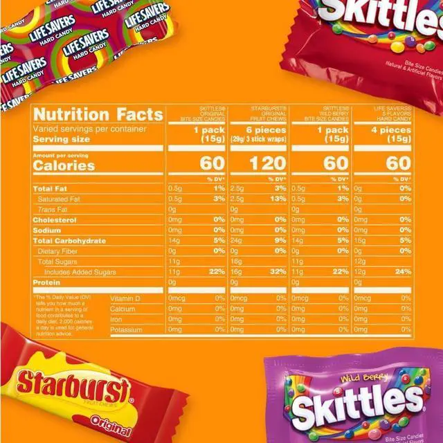 Alt view image 12 of 13 - Skittles Starburst and Life Savers Bulk Party Pack Assorted Flavors 45.85 oz. (459752)