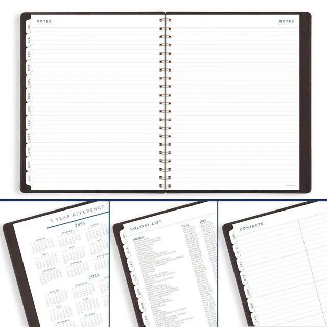 Alt view image 6 of 7 - AT-A-GLANCE® Signature Collection Academic 2025-2026 Weekly Monthly Planner, Brown, Large, 8 1/2" x 11"