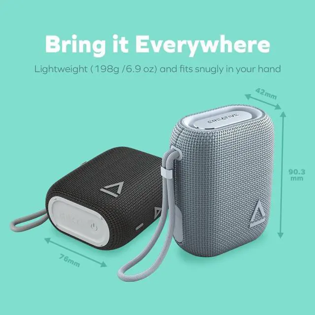 Alt view image 2 of 6 - Creative MUVO Flex Portable Waterproof Bluetooth 5.3 Speaker Gray