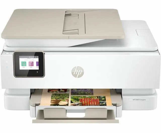 Main image of HP ENVY Photo 7975 Wired & Wireless Inkjet Multifunction Printer Color White/Light Portobello