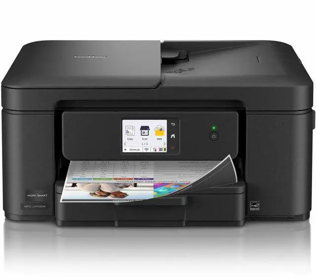 Alt view image 2 of 8 - Brother Work Smart 1410 Wireless Color Inkjet All-in-One Printer with 2.7" Color Touchscreen and Automatic Duplex Printing (MFC-J1410DW)