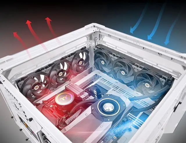 Alt view image 4 of 11 - Thermaltake SWAFAN GT12 PC Cooling Fan, 3 Types of Detachable Fan Blades, High Pressure/High Air Flow/ Reversed (Single Fan Pack) CL-F155-PL12BL-A