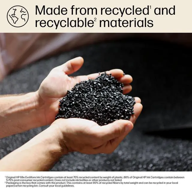 Alt view image 8 of 9 - HP 68e EvoMore Black Original Ink Cartridge, ~320 pages, 7FP22TN