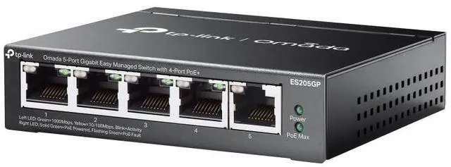 Alt view image 12 of 14 - TP-Link Omada 5-Port Gigabit Easy Managed Switch - 5 Ports - Manageable - Gigabit Ethernet - 10/100/1000Base-T - 2 Layer Supported - 65 W PoE Budget - Twisted Pair - PoE Ports - Desktop, Wall Mountabl