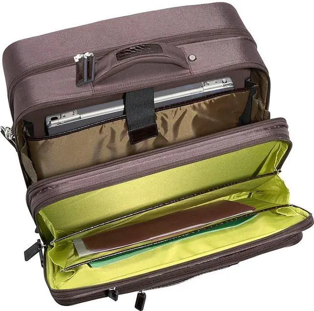 Alt view image 5 of 9 - Francine Collection Croco Roller Carrying Case (Roller) for 17.3' Notebook - Brown