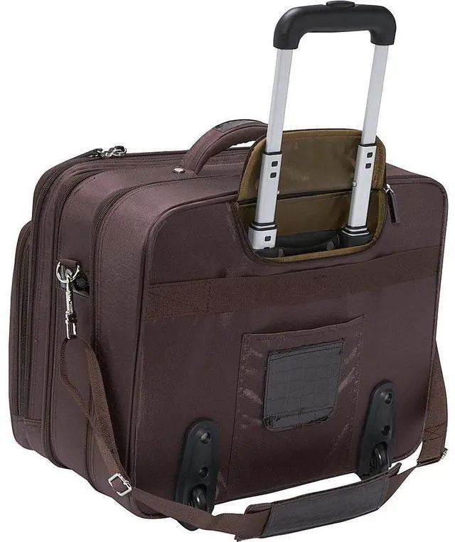 Alt view image 6 of 9 - Francine Collection Croco Roller Carrying Case (Roller) for 17.3' Notebook - Brown