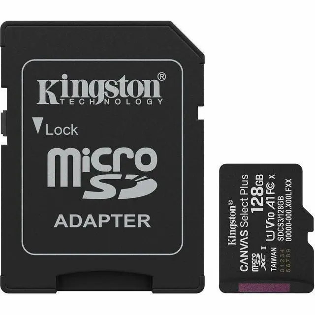 Main image of Kingston Canvas Select Plus 128 GB Class 10/UHS-I U1 V10 microSDXC 1 SDCS3128GB