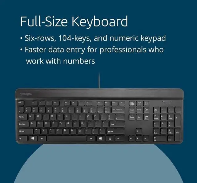 Alt view image 5 of 5 - Kensington Simple Solutions KB201 Keyboard