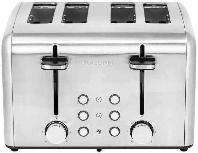 Alt view image 6 of 6 - Kalorik 4-Slice Toaster, Stainless Steel (TO46813SS)