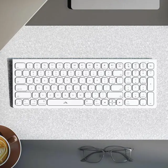 Alt view image 5 of 5 - ALOGIC ECHELON COMPACT USB-C RECHARGEABLE BLUETOOTH KEYBOARD FOR MAC (WHITE), US