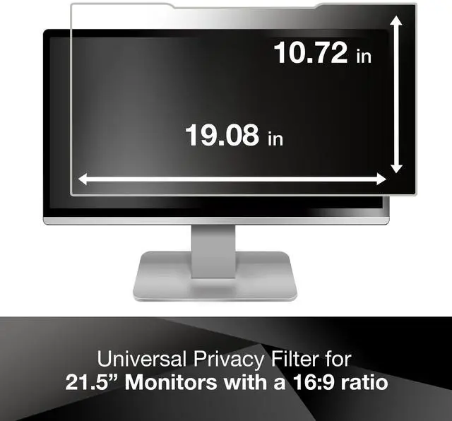 Alt view image 7 of 11 - 3M Privacy Filter for 21.5" Full Screen Monitor 16:9 PF215W9E Black Glossy Matte