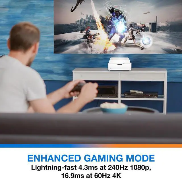 Alt view image 11 of 14 - Optoma GT4000UHD Ultra-Short Throw 4K UHD Home Cinema Laser Projector