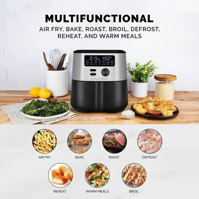 Alt view image 5 of 7 - Kalorik MAXX Digital 6-Quart 7-in-1 1750W Air Fryer