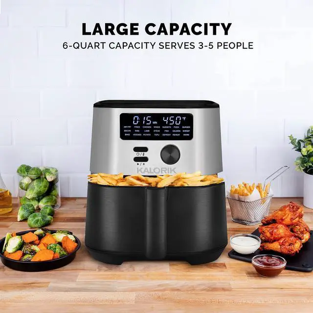 Alt view image 7 of 7 - Kalorik MAXX Digital 6-Quart 7-in-1 1750W Air Fryer