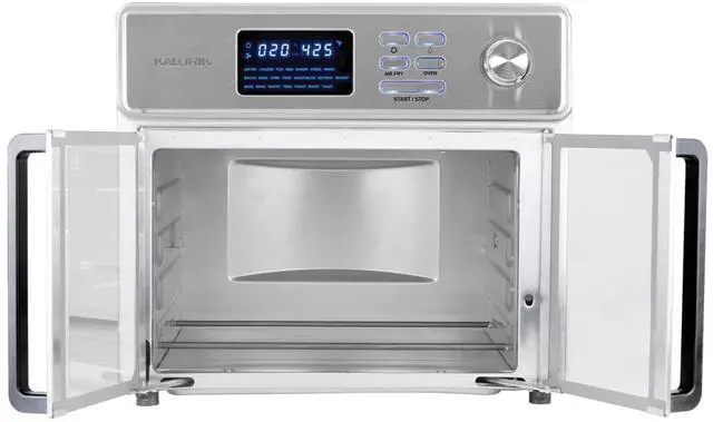 Alt view image 7 of 7 - Kalorik MAXX 26 Quart French Door Digital Air Fryer Oven, 10-in-1 Countertop Convection Toaster with Turbo MAXX Tech, 500?F Searing, 21 Presets & 9 Accessories, 26-Quart, Stainless Steel