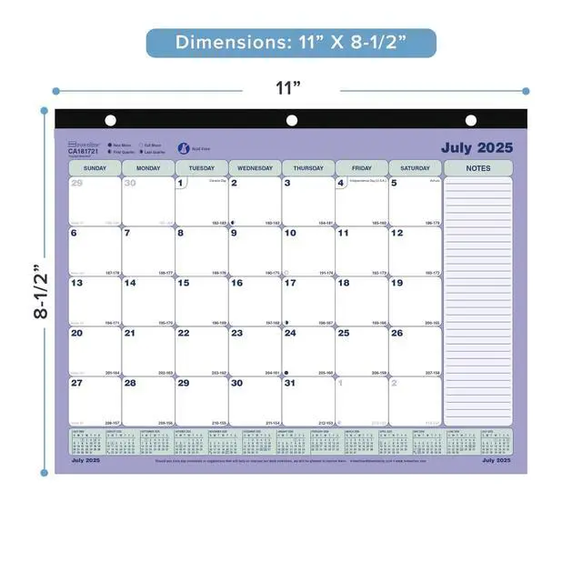 Alt view image 2 of 7 - Brownline Academic 13-Month Desk Pad Calendar 11 x 8.5 2025-2026 CA181721