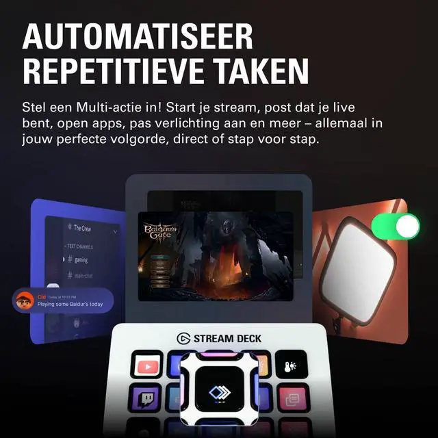 Alt view image 19 of 20 - Elgato Stream Deck MK.2 Keypad with 15 Customizable LCD Keys, White #10GBA9911