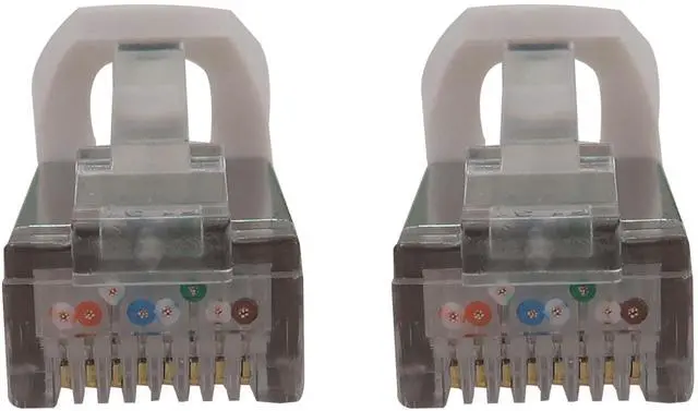 Alt view image 7 of 8 - Tripp Lite Cat6a 10G Snagless Shielded Slim STP Ethernet Cable (RJ45 M/M), PoE, White, 10 ft. (3.1 m) - 10 ft Category 6a Network Cable for Network Device, Server, Switch, Router, Hub, Printer, Comput