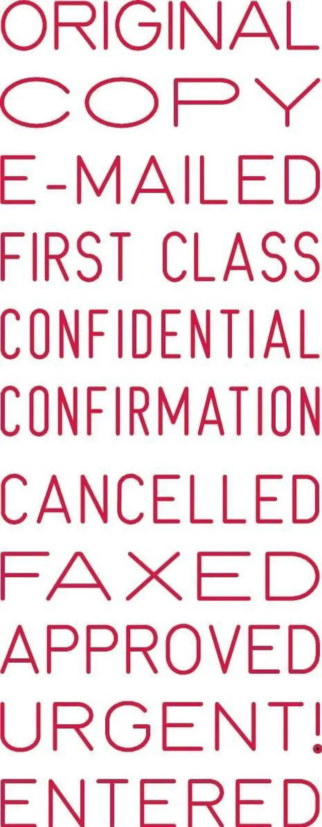 Alt view image 2 of 6 - Printy Self-Inking Stamp 12 Selectable Messages 1.25" x 0.38" Red E4822