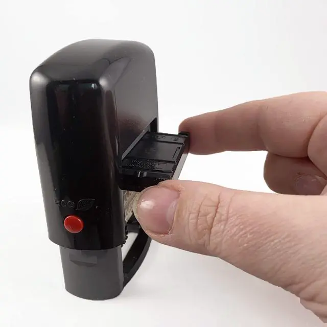 Alt view image 4 of 6 - Printy Self-Inking Stamp 12 Selectable Messages 1.25" x 0.38" Red E4822