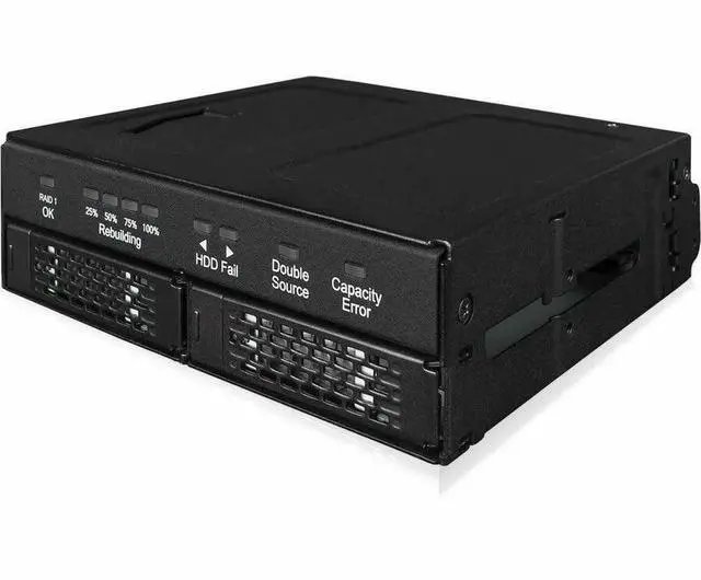 Alt view image 13 of 16 - Dual 2.5" SATA Drive Removable RAID 1 & JBOD Mobile Rack Enclosure for 5.25" Bay - ToughArmor RAID MB902SPR-B R1