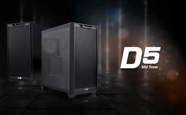 Alt view image 5 of 14 - In Win IW-CS-D5BLK-1AN120 Gaming Computer Case IWCSD5BLK1AN120