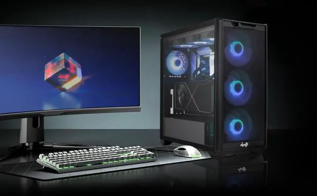 Alt view image 6 of 14 - In Win IW-CS-D5BLK-1AN120 Gaming Computer Case IWCSD5BLK1AN120