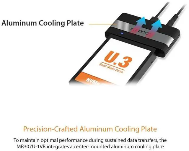 Alt view image 5 of 7 - EZ-ADAPTER EX MB307U-1VB USB4 TO U.2/U.3 NVME SSD EXTERNAL ADAPTE