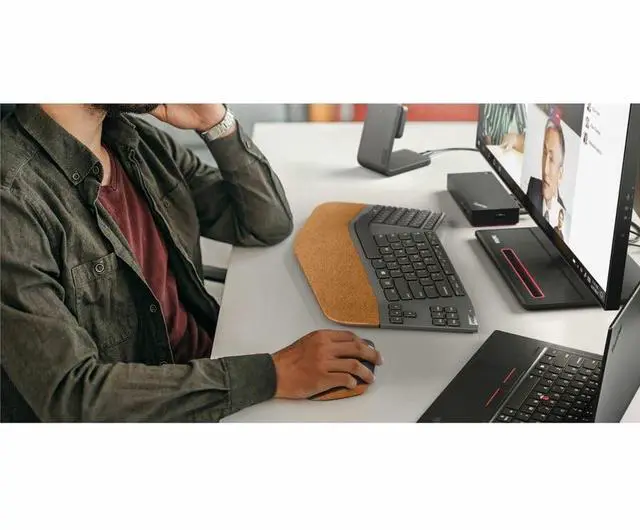 Alt view image 11 of 15 - Lenovo Go Wireless Split Keyboard AI - US English - Wireless Connectivity - RF - 2.40 GHz - USB Type A Interface - 88 Key(s) - CoPilot Hot Key(s) - Windows 10, Windows 11 - English (US) -  4Y41R64755