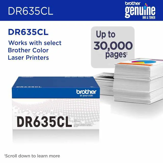 Alt view image 2 of 4 - BROTHER GENUINE DR635CL REPLACEMENT DRUM UNIT BLACK