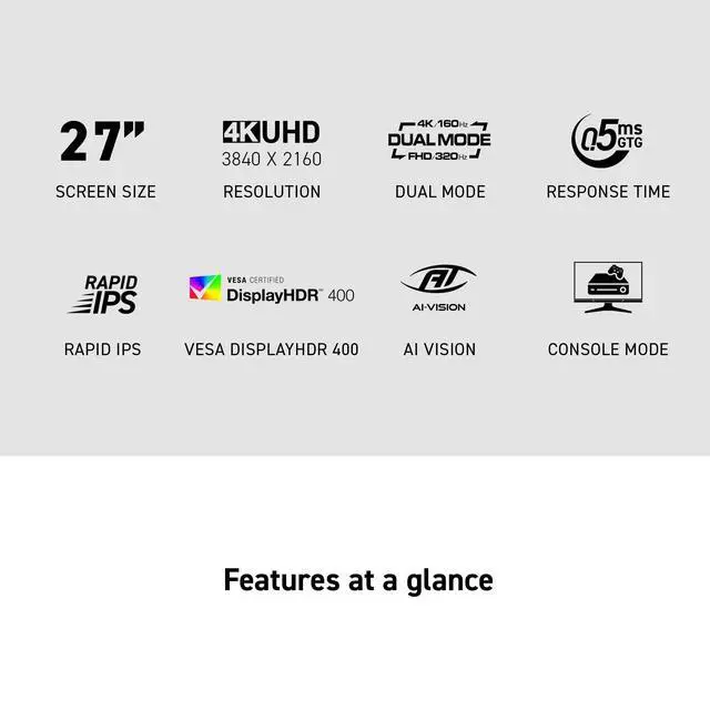 Alt view image 15 of 15 - MSI 27" 320 Hz Rapid IPS UHD Gaming Monitor FreeSync (AMD Adaptive Sync) MAG 272URDF E16