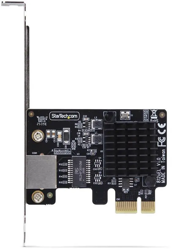 Alt view image 8 of 10 - StarTech 1-Port 5G Gigabit PCIe Network Adapter Card, 5G/2.5G/1G/100M/10M PCI Express LAN Card, Realtek RTL8126, Windows and Linux, TAA Compliant