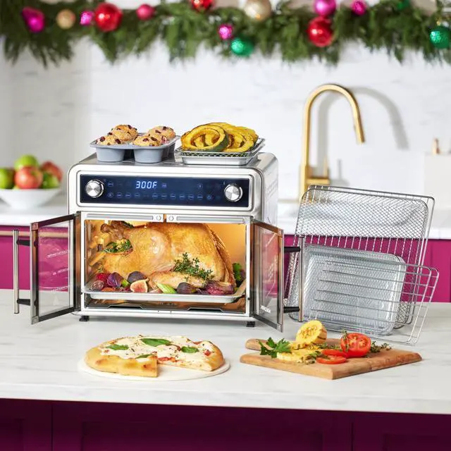 Alt view image 5 of 6 - Kalorik MAXX 26Qt Flex Sync Air Fryer Oven with 14 Accessories, Stainless Steel