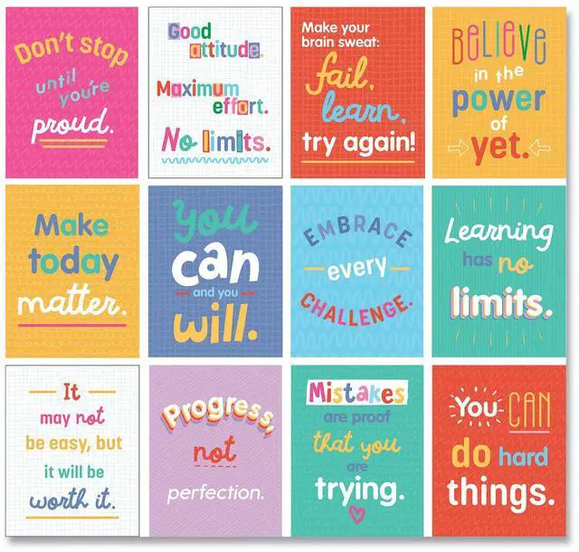 Main image of Mini Posters Growth Mindset Quotes 8.5 x 11 12/Set 106009