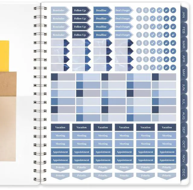 Alt view image 6 of 7 - Cambridge 2026 Planner, Weekly & Monthly, 8-1/2" x 11", Large, Abyss 1756-905-26