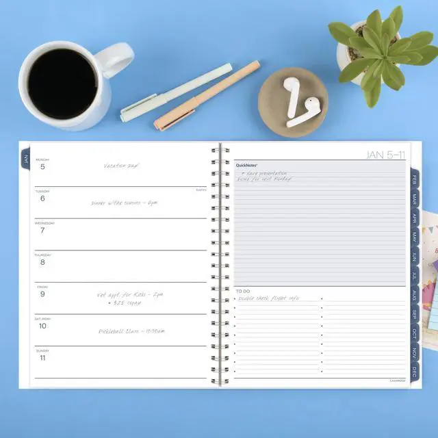 Alt view image 7 of 7 - Cambridge 2026 Planner, Weekly & Monthly, 8-1/2" x 11", Large, Abyss 1756-905-26