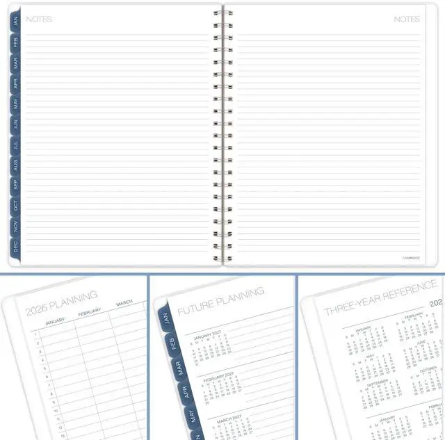 Alt view image 4 of 7 - Cambridge 2026 Planner, Weekly & Monthly, 8-1/2" x 11", Large, Abyss 1756-905-26
