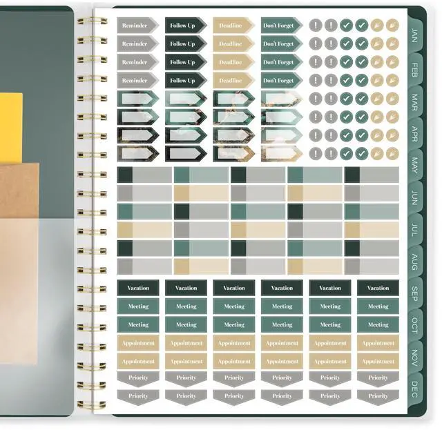 Alt view image 3 of 7 - Cambridge 2026 Planner, Weekly & Monthly, 8-1/2" x 11", Large, Emerald Isle