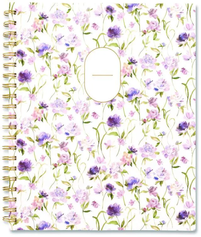 Main image of Leah Bisch Petite Floral Academic Weekly Monthly Planner, 11 x 8.5, Purple/Green Cover, 12-Month (July to June): 2025 to 2026