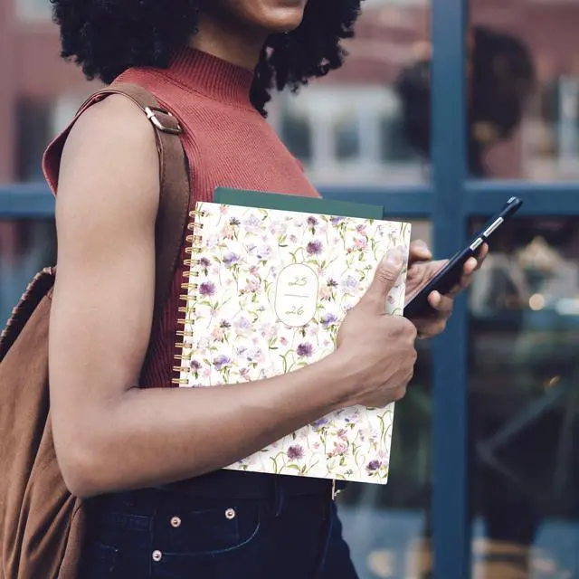 Alt view image 6 of 7 - Leah Bisch Petite Floral Academic Weekly Monthly Planner, 11 x 8.5, Purple/Green Cover, 12-Month (July to June): 2025 to 2026