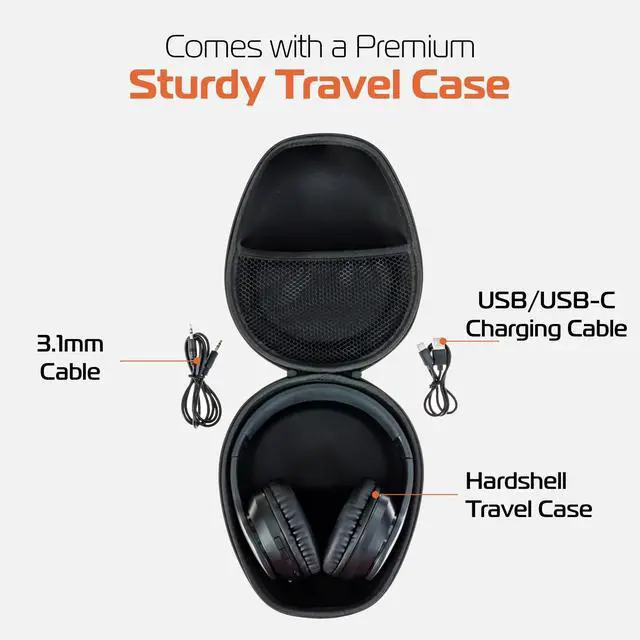 Alt view image 3 of 7 - Spracht Blunote ANC Bluetooth Headphone Black HPBTANC