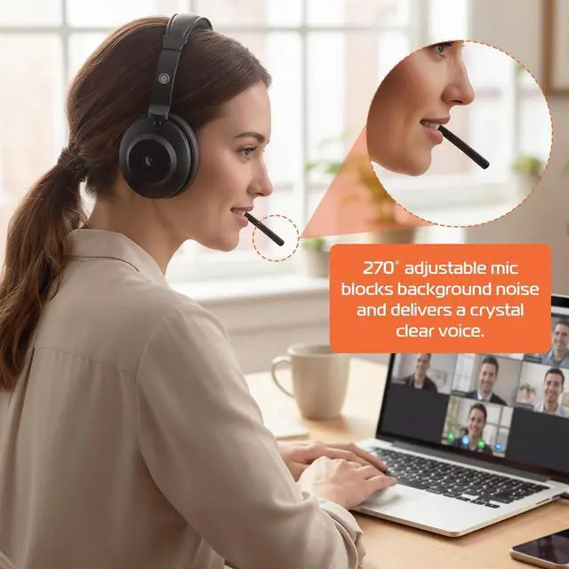 Alt view image 5 of 6 - Spracht Blues Combo Binaural Headset Over The Ear Black BC1022