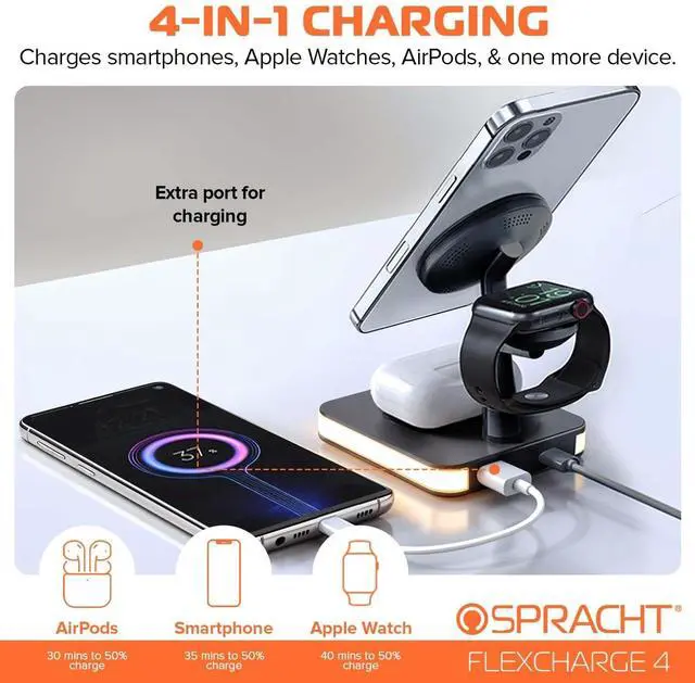 Alt view image 4 of 8 - Spracht FC4B Flex Charge 4 - USB-C - Black