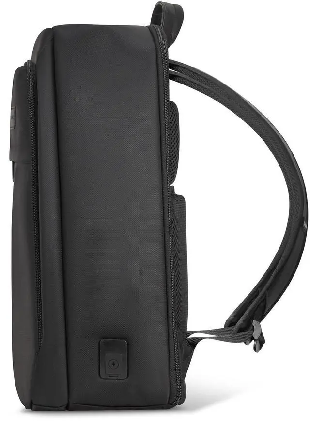 Alt view image 11 of 14 - Champs Onyx Carrying Case (Backpack) for 11" to 15.6" Water Bottle, Notebook, Tablet, Glasses, Travel - Black - Water Resistant - Nylon Body - Shoulder Strap, Trolley Strap, Handle - 5.7