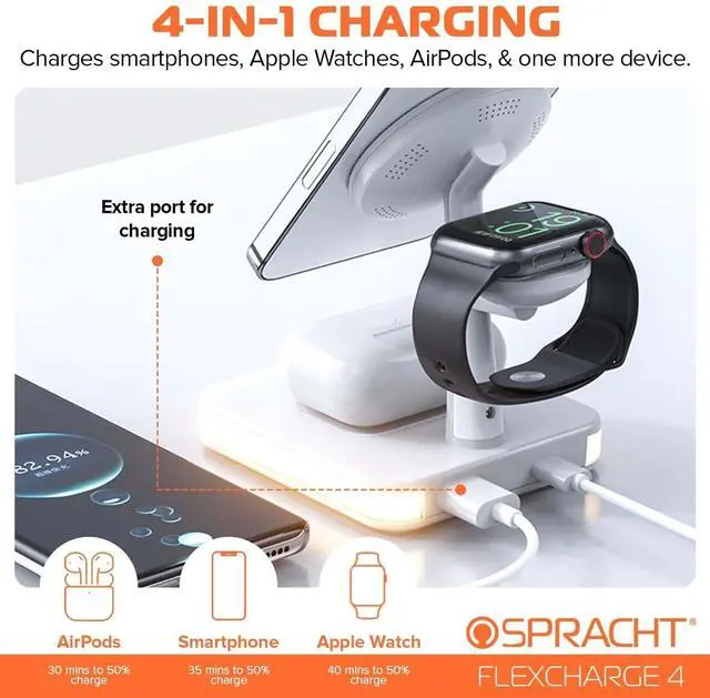 Alt view image 4 of 8 - Spracht FC4W Flex Charge 4 - USB-C - White