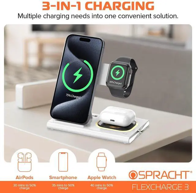 Alt view image 4 of 8 - Flex Charge 3 USB-C White FC3W