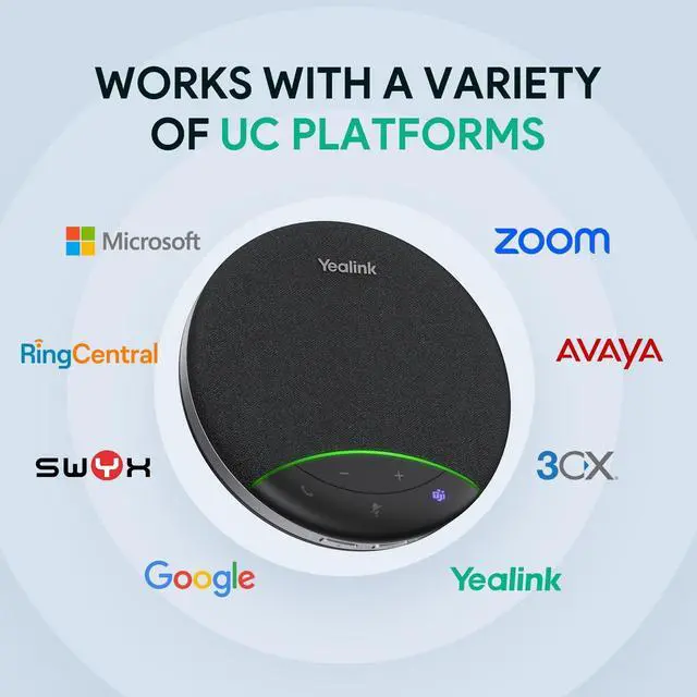 Alt view image 6 of 7 - Yealink SP92 Conference Speaker and Microphone with Al Noise Cancellation, 20H Call Time, 13ft Pick-up, 360? Omni Mic 50mm Full-Duplex Speaker, Bluetooth 5.3/USB Speakerphone for Teams
