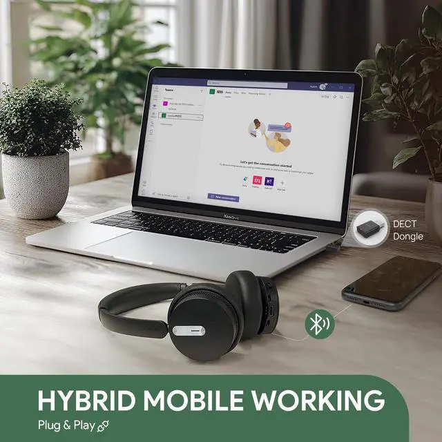 Alt view image 4 of 7 - Yealink WH64 Hybrid Dual Headset for Teams 1208685