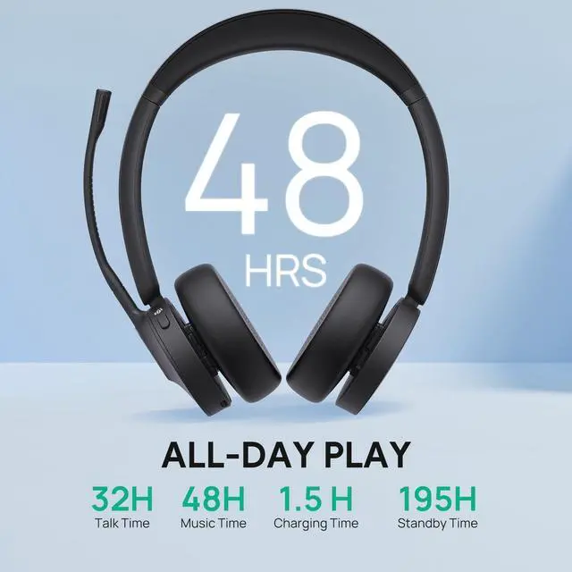 Alt view image 5 of 7 - Yealink WH64 Hybrid Dual Headset for Teams 1208685